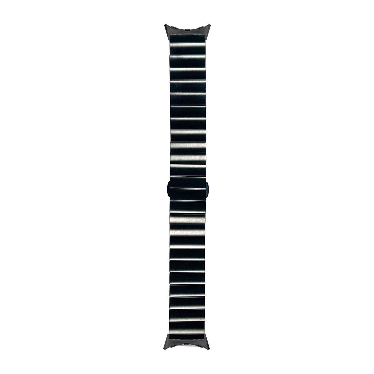Steel Bracelet (Black) - Deployant Clasp 3 Black with Google Pixel Spring Bar Adapters - Wear Any 20mm Strap! for Pixel Watch 3-5 45mm