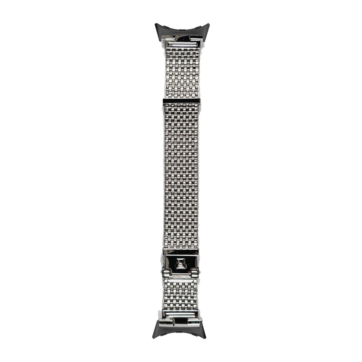 Komfit "JB" Mesh Watch Bracelet Black with Straight Ends with Google Pixel Spring Bar Adapters - Wear Any 20mm Strap! for Pixel Watch 3-5 45mm