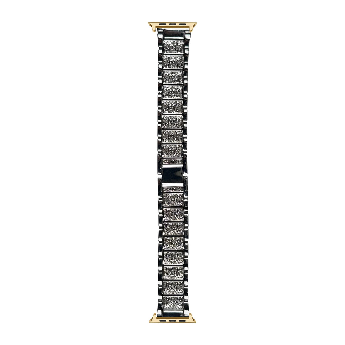 Zirconia Shimmer Bracelet Silver Gold with Connecters - Spring Bar Type for Apple Watch