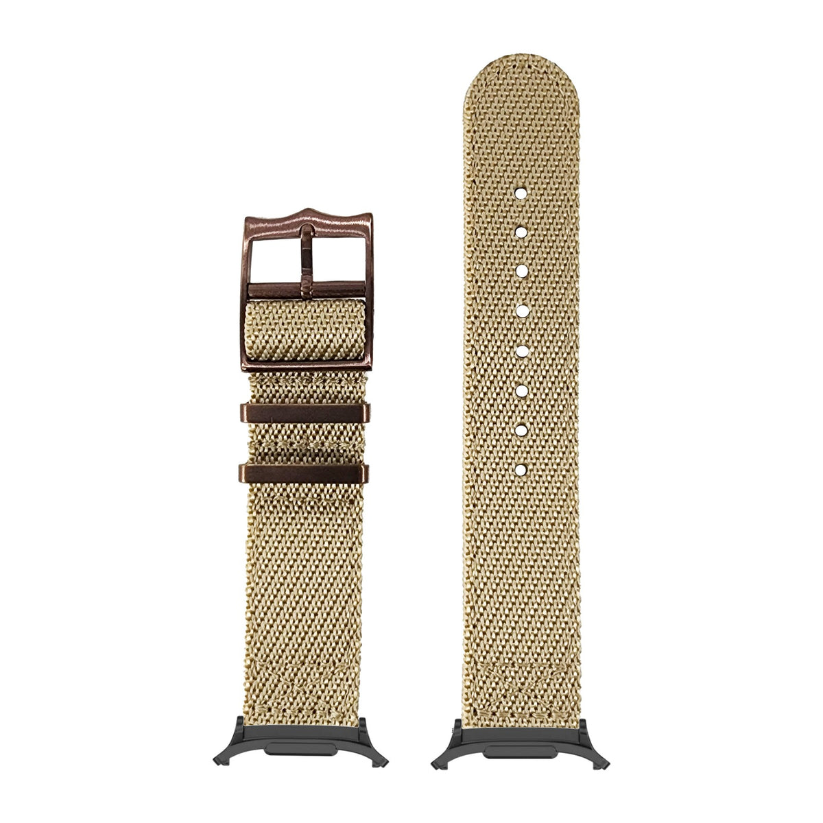 Cross Militex - Wheat [Bronze Coloured Hardware] for the Galaxy Watch 8, 9 and Ultra with adapter fitted