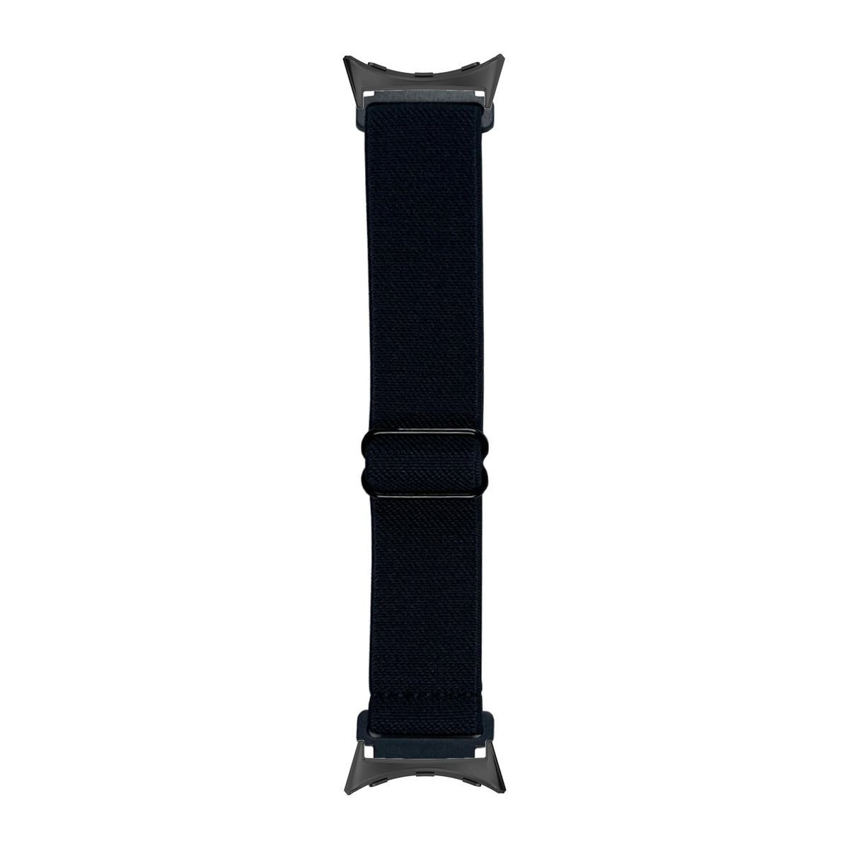 Weaved Elastic Loop Navy Blue Black with Google Pixel Spring Bar Adapters - Wear Any 20mm Strap! for Pixel Watch 3-5 45mm