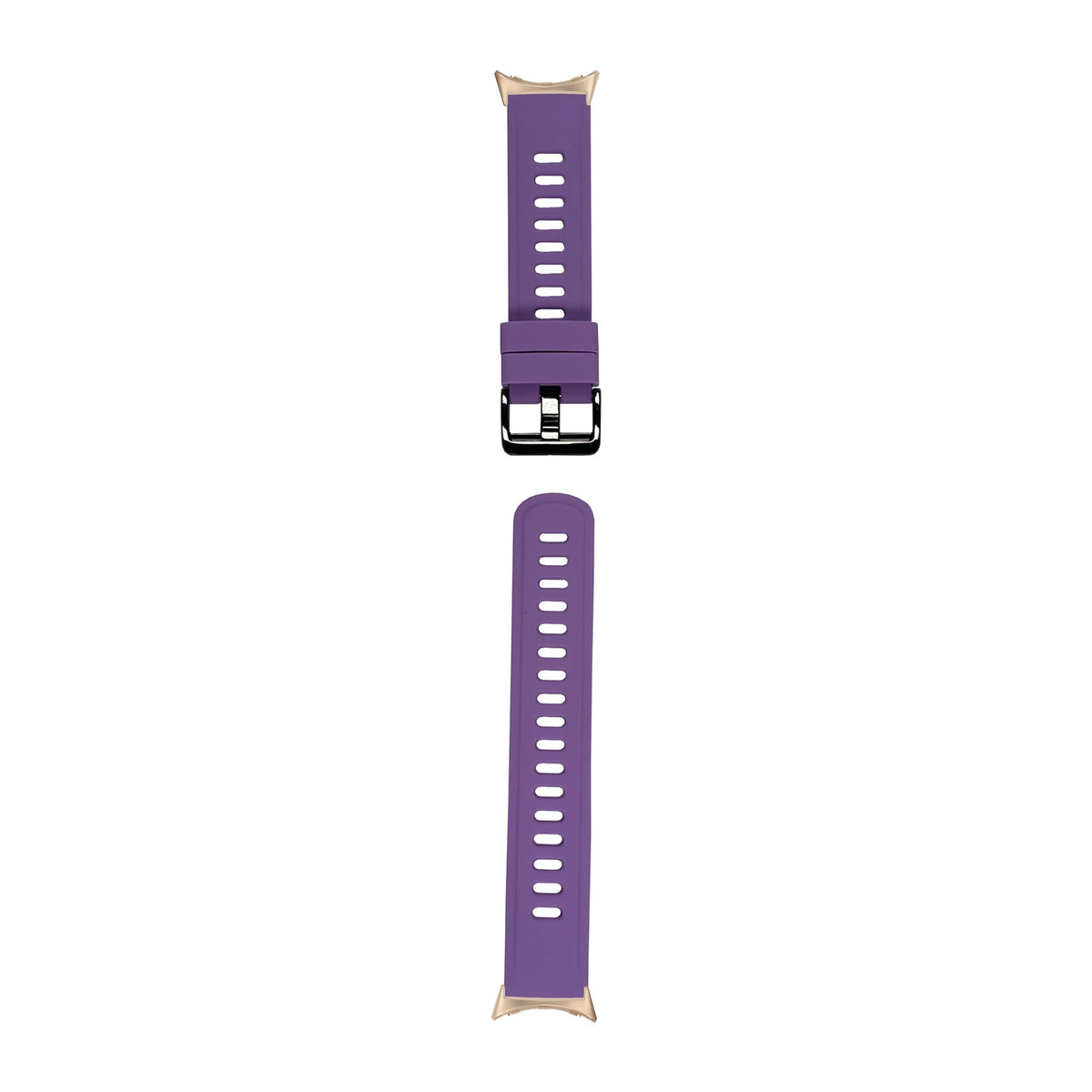 Flexi Silicone 3 Purple Rose Gold with Black Hardware with Google Pixel Spring Bar Adapters - Wear Any 20mm Strap! for Pixel Watch 1-5 41mm
