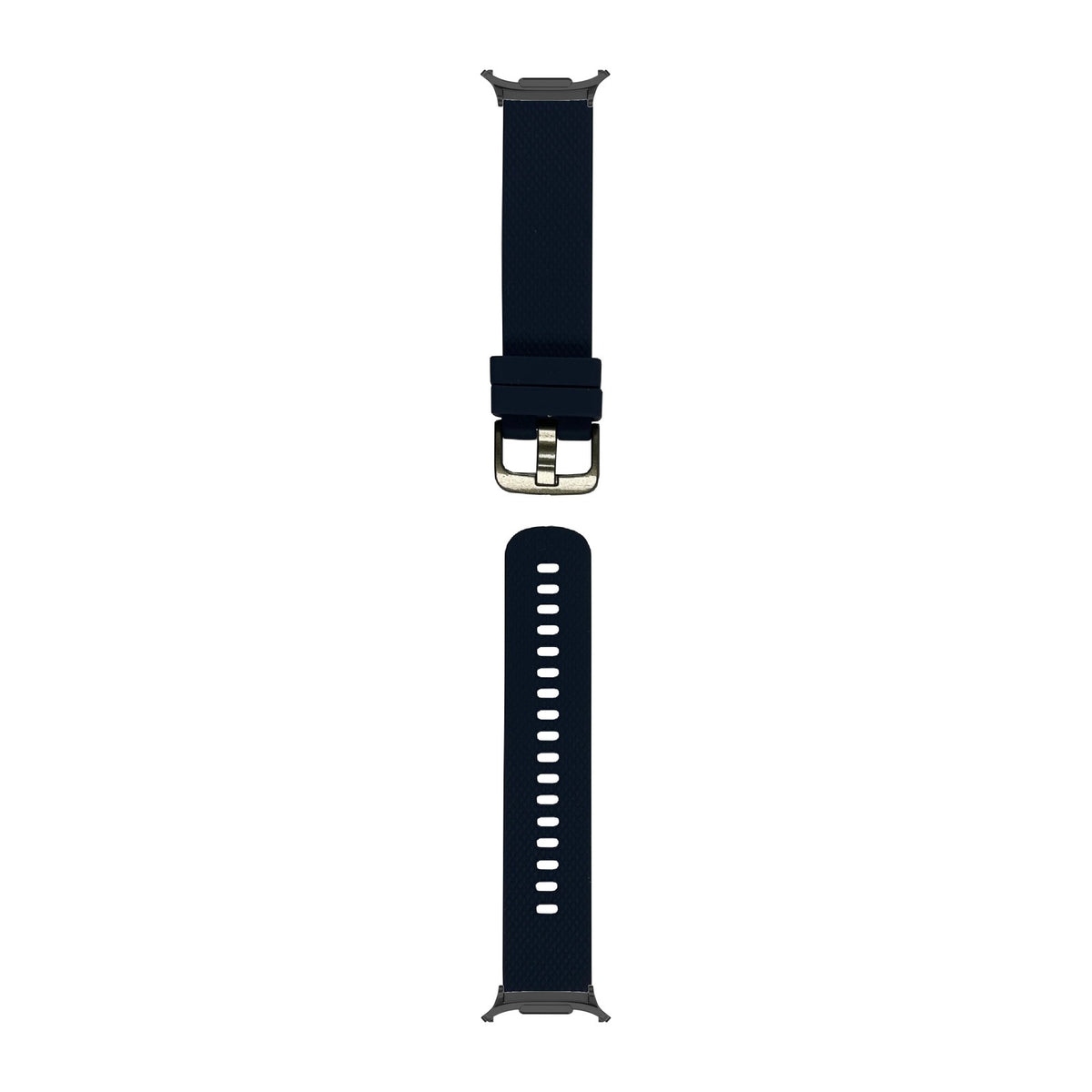 Original Silicone Small/Medium Navy Blue Black with Strap Adapter for Galaxy Watch 8-9/Ultra