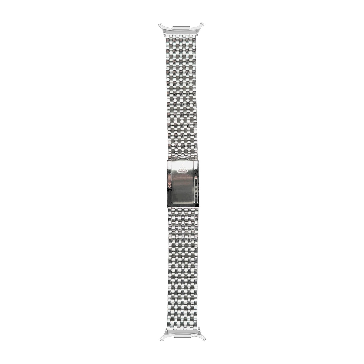 9-Row Beads of Rice Stainless Steel Watch Bracelet Silver with Strap Adapter for Galaxy Watch 8-9/Ultra