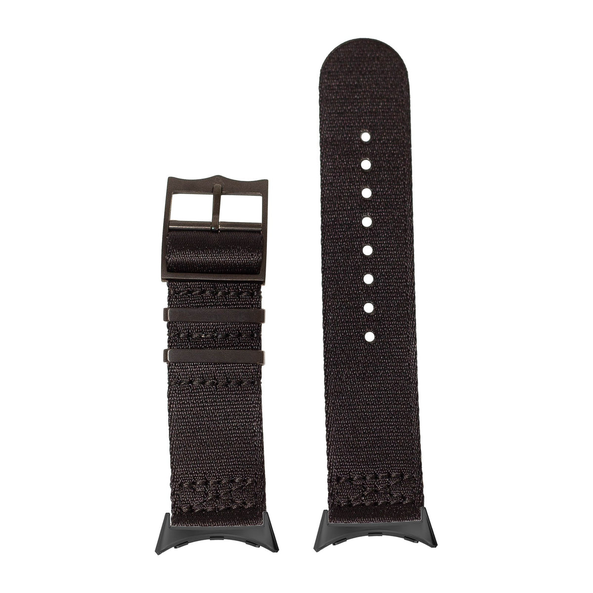 Ultra Militex - Stealth Black [Black Hardware] Black with Google Pixel Spring Bar Adapters - Wear Any 20mm Strap! for Pixel Watch 3-5 45mm