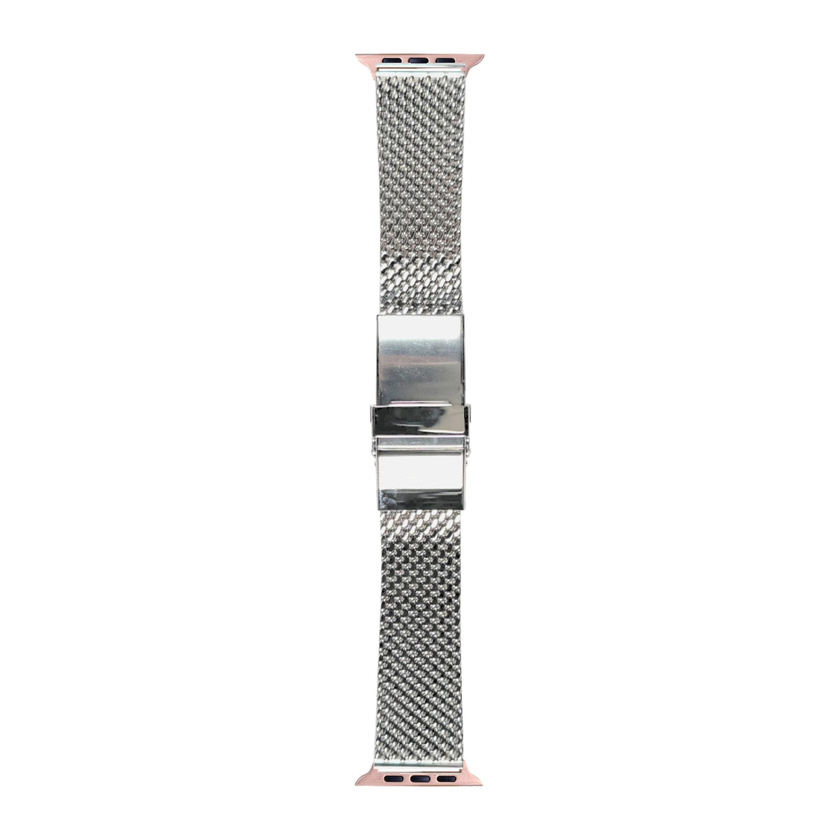 Milanese strap 22mm 2785 - Silver Rose Gold with Connecters - Spring Bar Type for Apple Watch