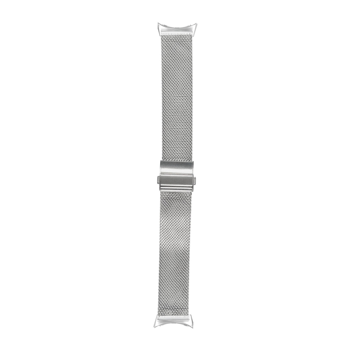 Milanese Silver Silver with Clasp with Google Pixel Spring Bar Adapters - Wear Any 20mm Strap! for Pixel Watch 1-5 41mm