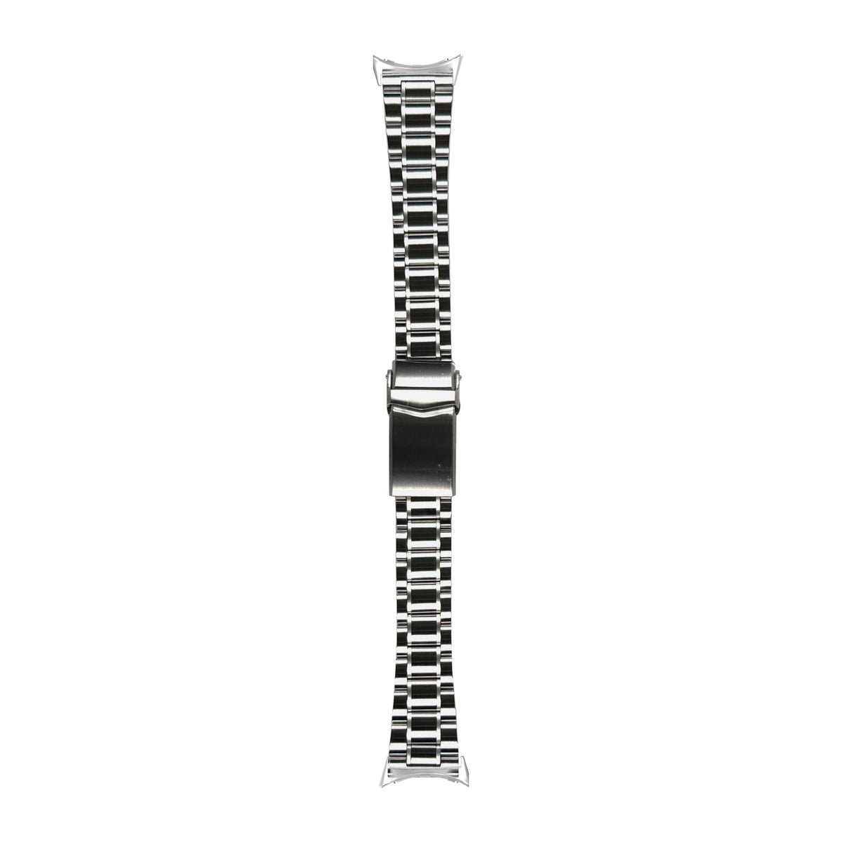 Entwine Stainless Steel Bracelet Silver with V-Clasp with Google Pixel Spring Bar Adapters - Wear Any 20mm Strap! for Pixel Watch 1-5 41mm