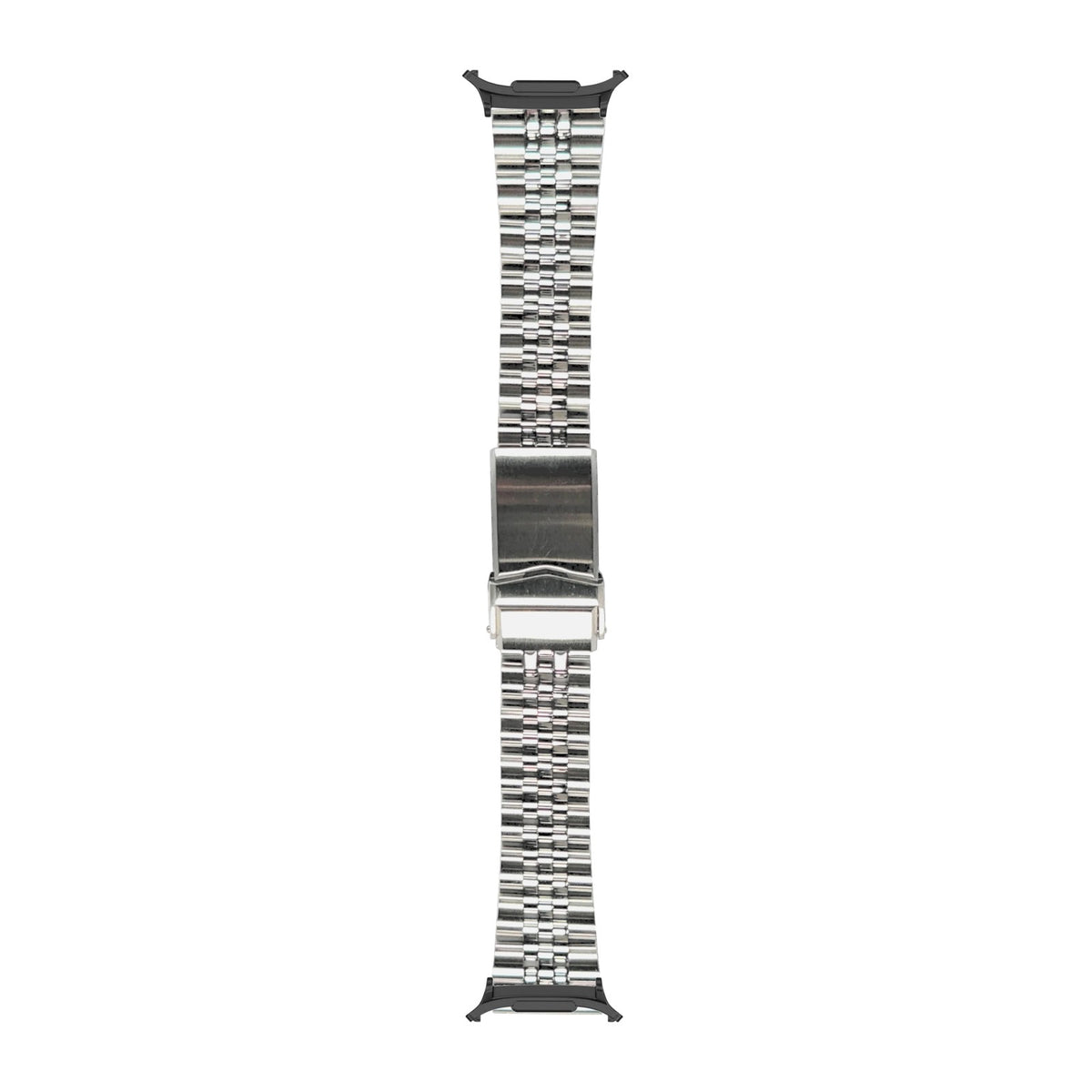 Angus-J Louis Steel Bracelet Black with V-Clasp 22mm with Strap Adapter for Galaxy Watch 8-9/Ultra