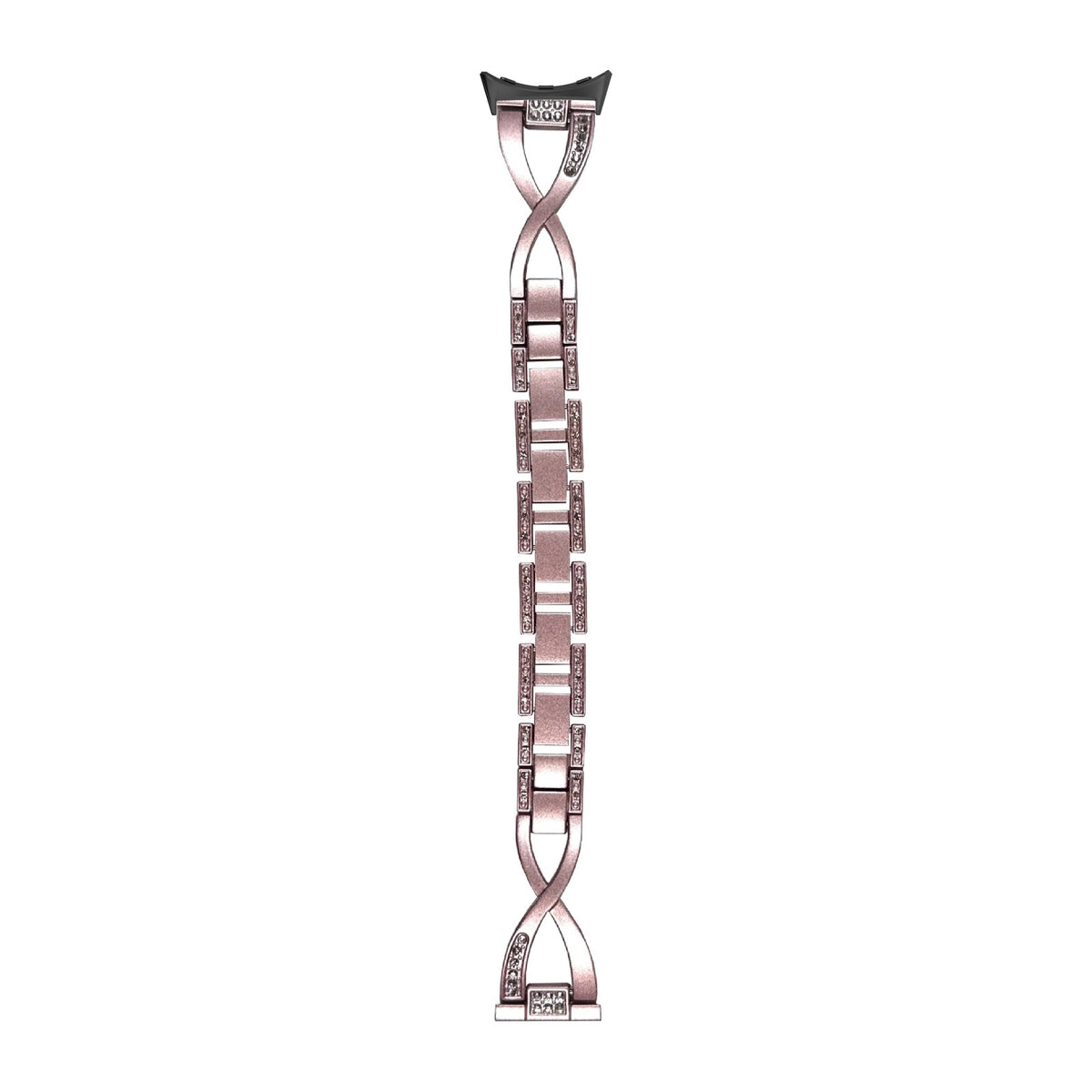 Helix Bracelet Rose Pink Black with Google Pixel Spring Bar Adapters - Wear Any 20mm Strap! for Pixel Watch 1-5 41mm