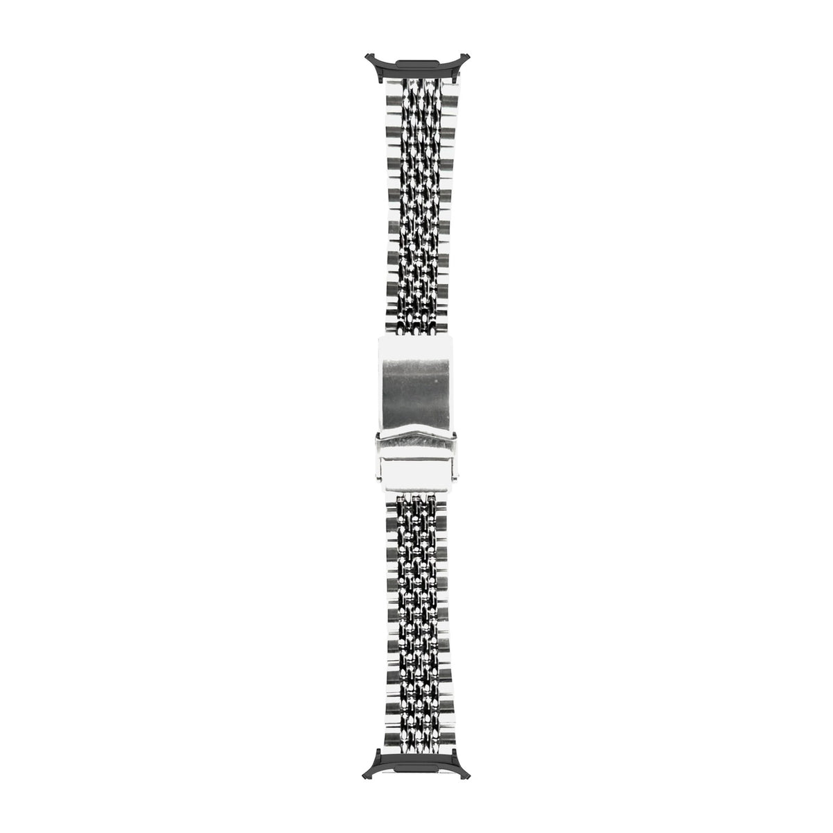 Goma BOR Steel Bracelet Black with V-Clasp with Strap Adapter for Galaxy Watch 8-9/Ultra