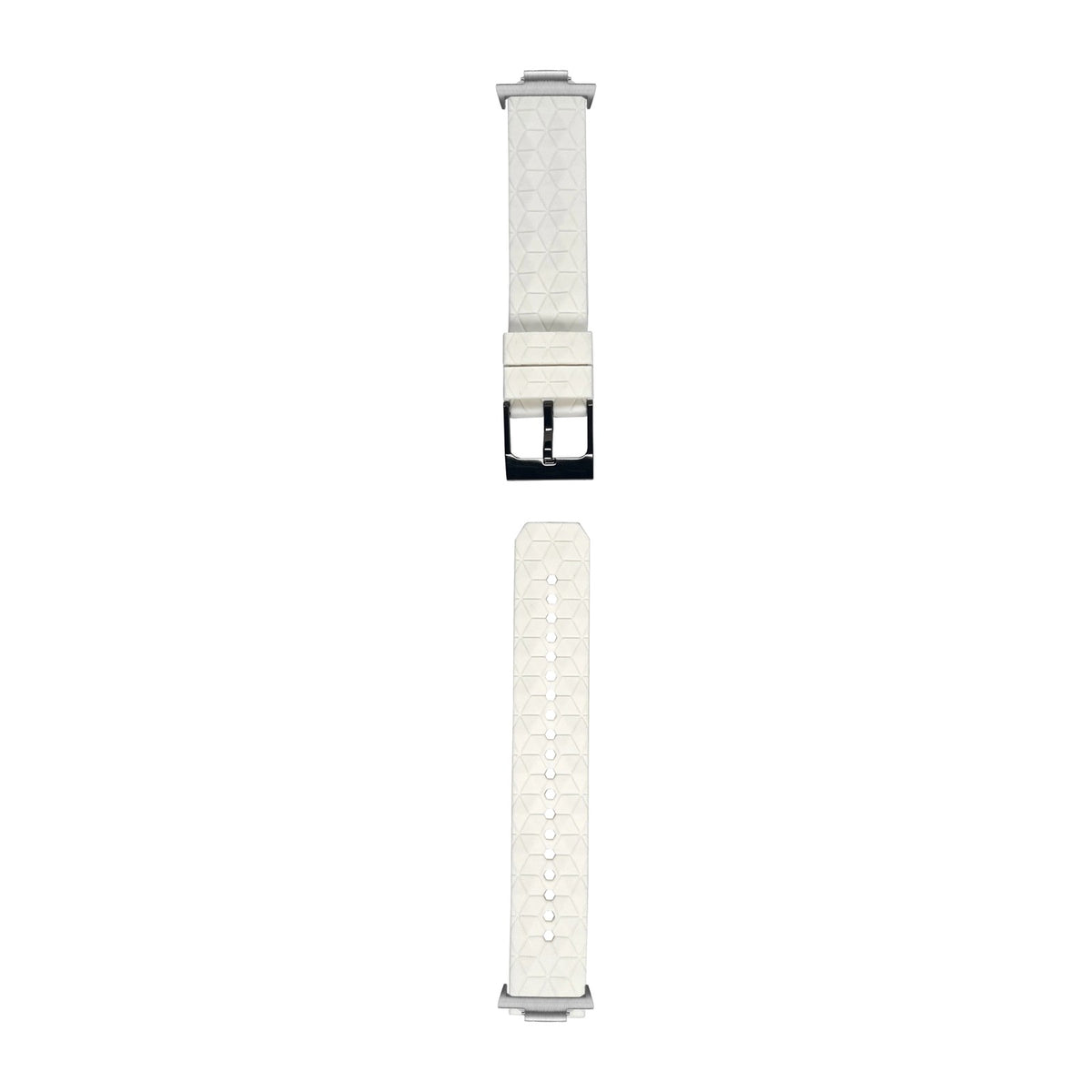 Prism Silicone [Black Hardware] White Silver with Strap Adapter for Tissot PRX 40