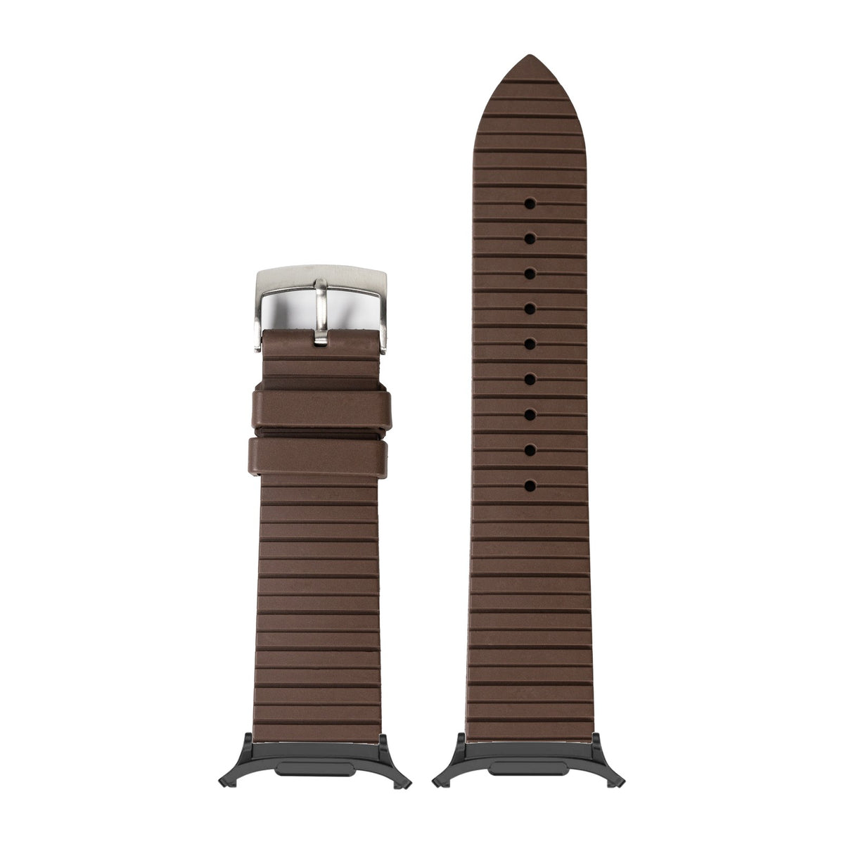 King Panelarc FKM Rubber - Brown for the Galaxy Watch 8, 9 and Ultra with adapter fitted