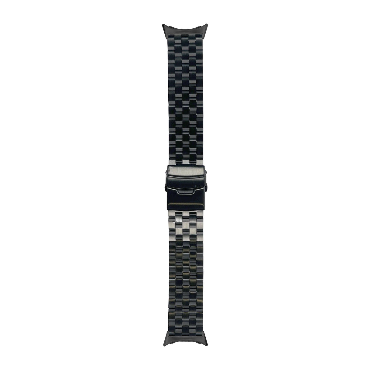 Engineer Bracelet - Folding Deployant Clasp - Black Black with Google Pixel Spring Bar Adapters - Wear Any 20mm Strap! for Pixel Watch 3-5 45mm
