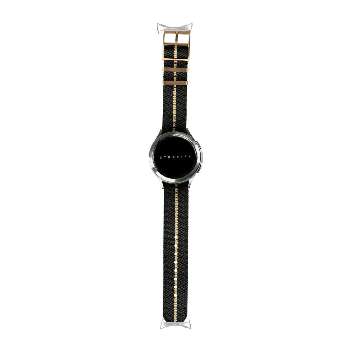 Cross Militex - Night Black / Wheat [Rose Gold Hardware] Silver with Google Pixel Spring Bar Adapters - Wear Any 20mm Strap! for Pixel Watch 3-5 45mm
