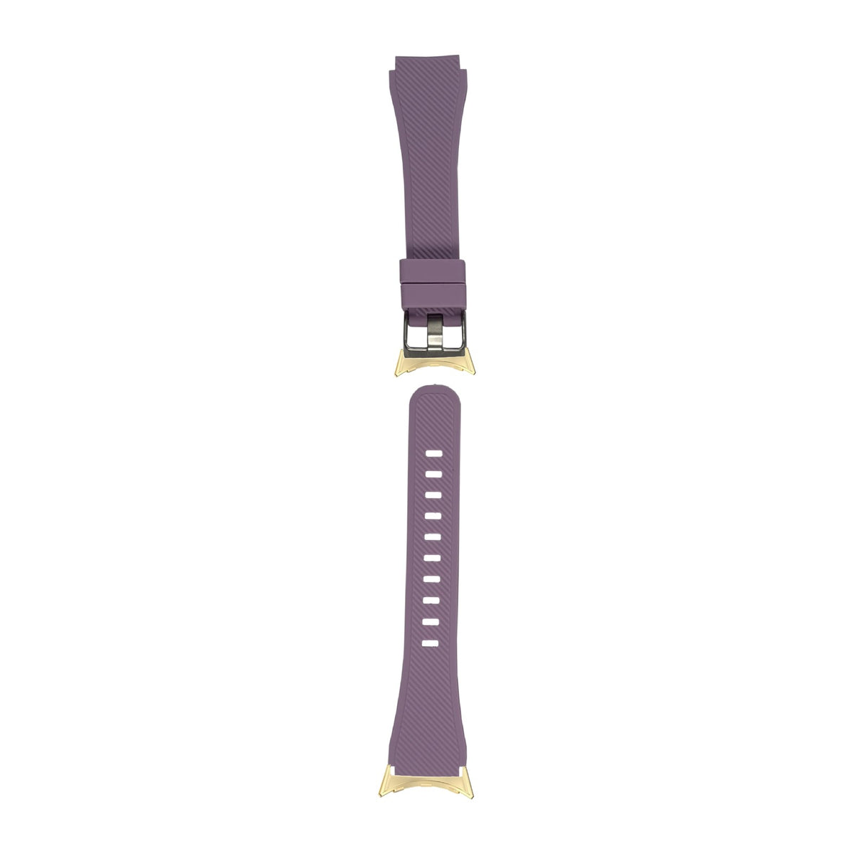 Flexi Silicone Lavender Gold with Google Pixel Spring Bar Adapters - Wear Any 20mm Strap! for Pixel Watch 3-5 45mm