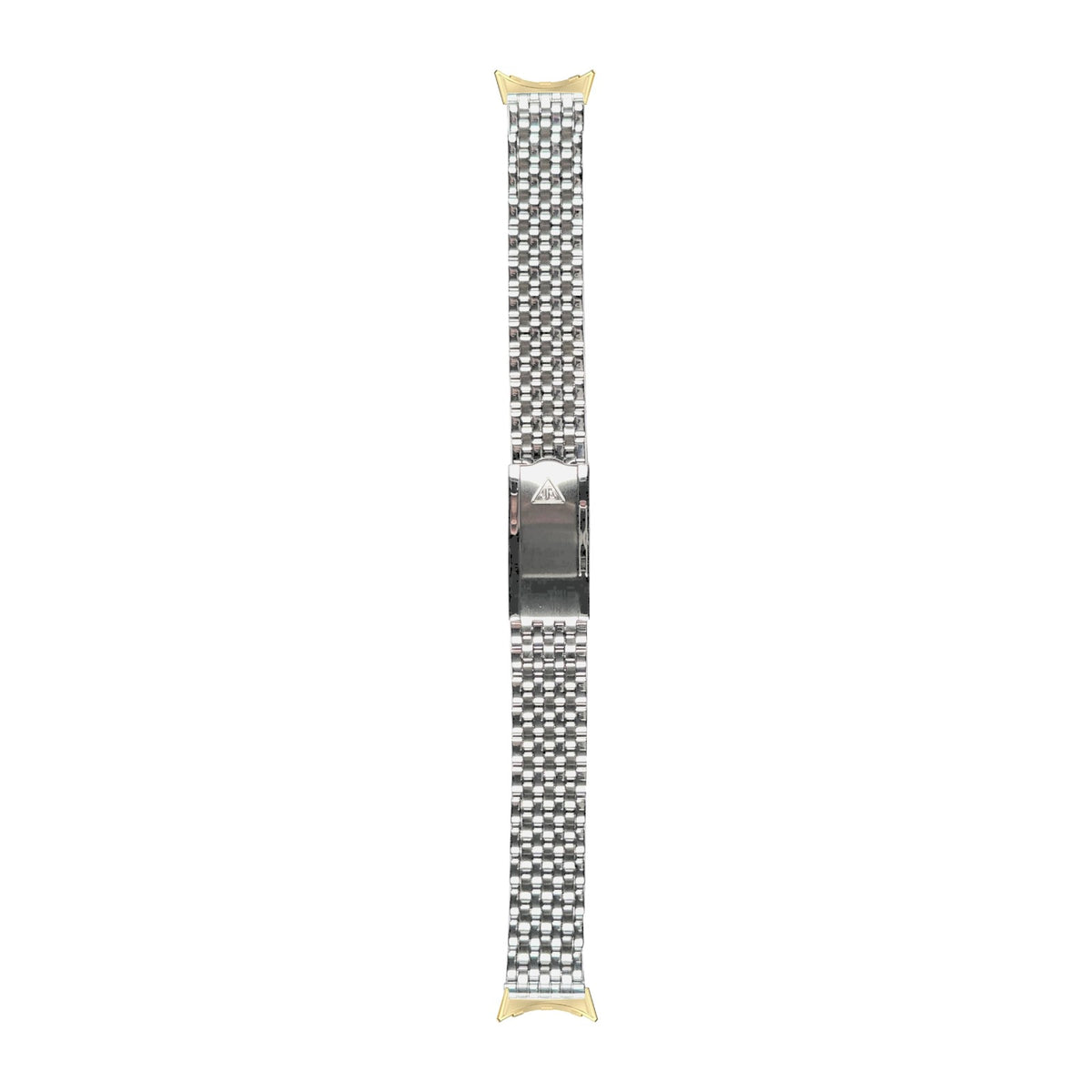 7-Row Beads of Rice Stainless Steel Watch Bracelet Gold with Google Pixel Spring Bar Adapters - Wear Any 20mm Strap! for Pixel Watch 1-5 41mm