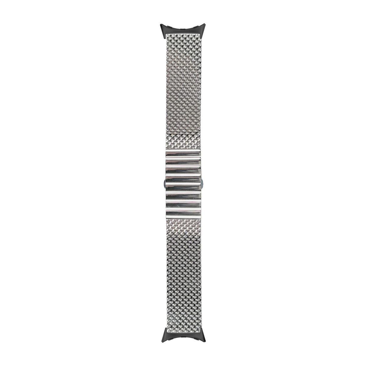 Milanese Link 2792 - Silver [Strap Thickness: 3.6mm] Black with Google Pixel Spring Bar Adapters - Wear Any 20mm Strap! for Pixel Watch 1-5 41mm