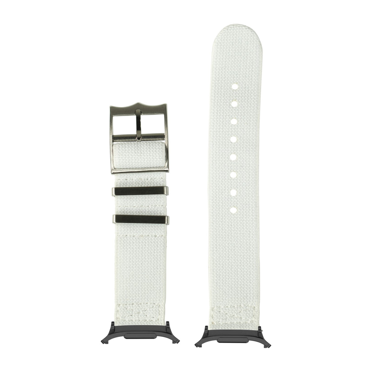 ElastoFlex - White Black with Strap Adapter for Galaxy Watch 8-9/Ultra