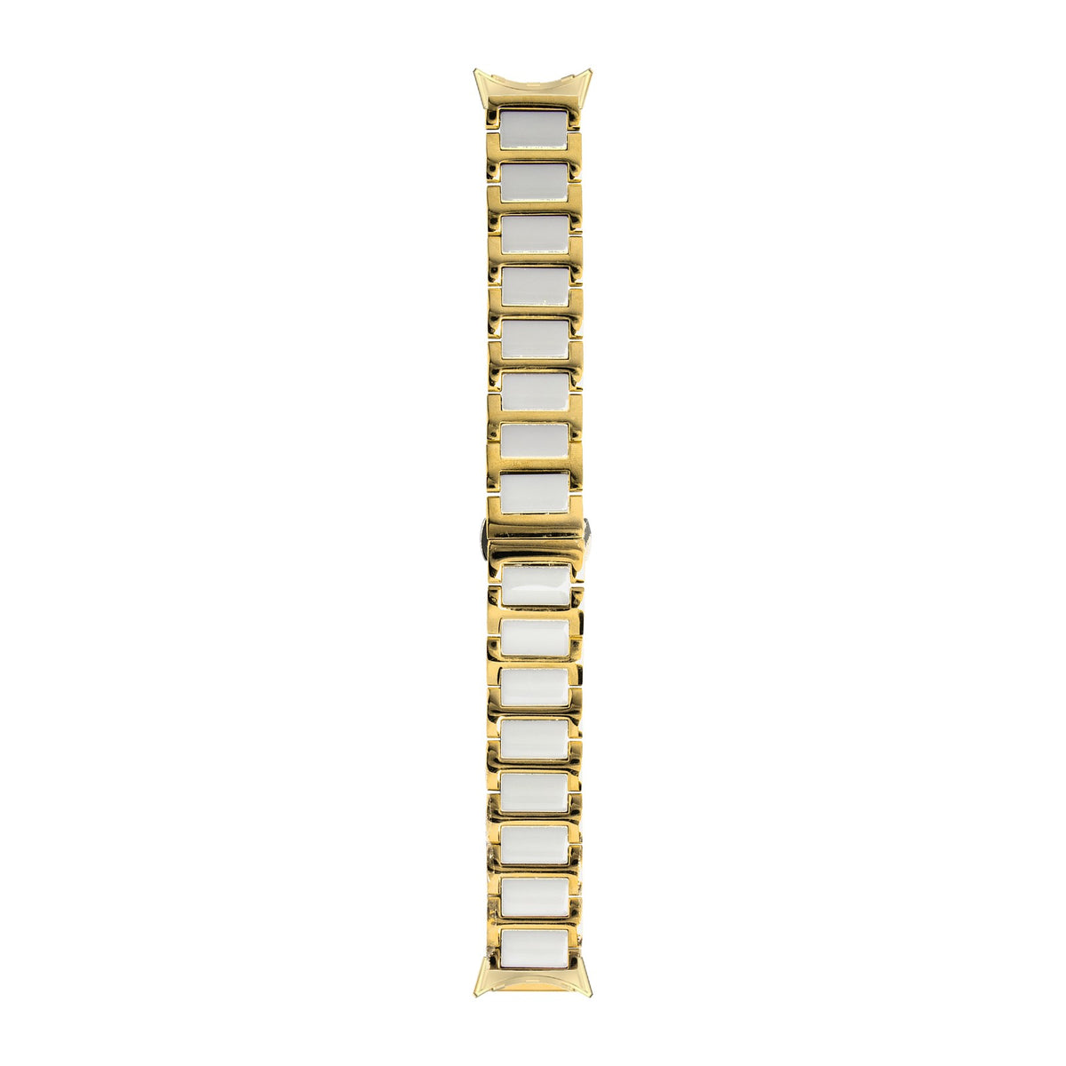 Ceramic Bracelet - Gold / White Gold with Google Pixel Spring Bar Adapters - Wear Any 20mm Strap! for Pixel Watch 1-5 41mm