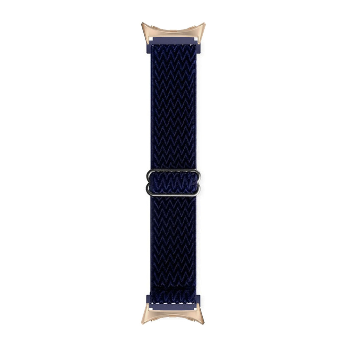 Weaved Loop Navy Blue Rose Gold with Google Pixel Spring Bar Adapters - Wear Any 20mm Strap! for Pixel Watch 1-5 41mm