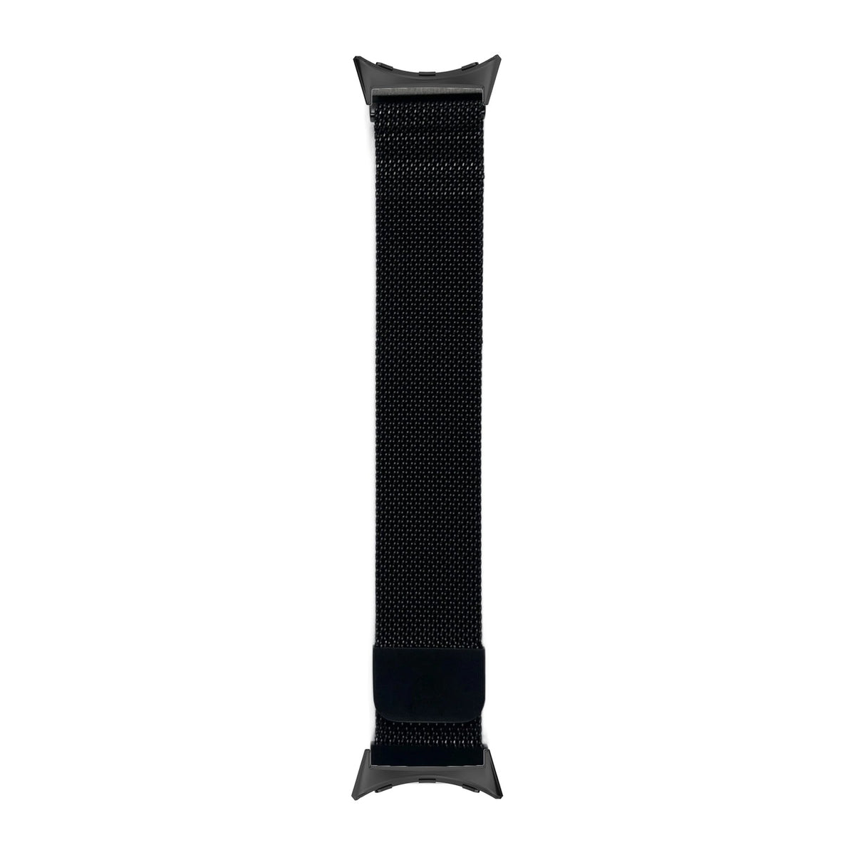 Milanese - Black Black with Google Pixel Spring Bar Adapters - Wear Any 20mm Strap! for Pixel Watch 3-5 45mm