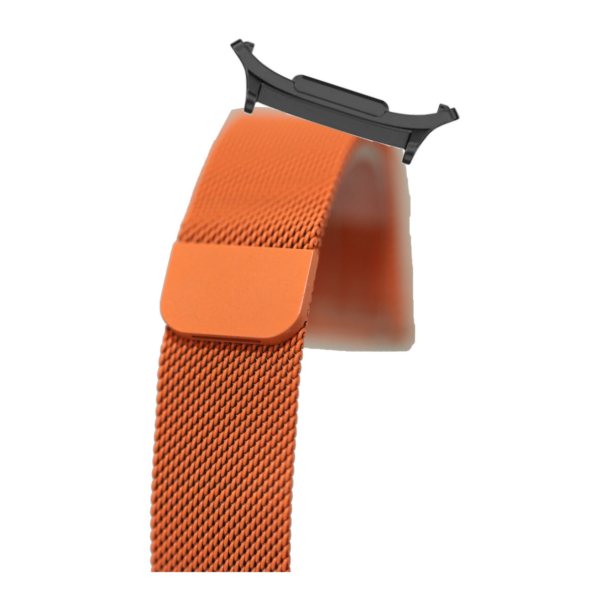 Milanese - Orange for the Galaxy Watch 8, 9 and Ultra with adapter fitted