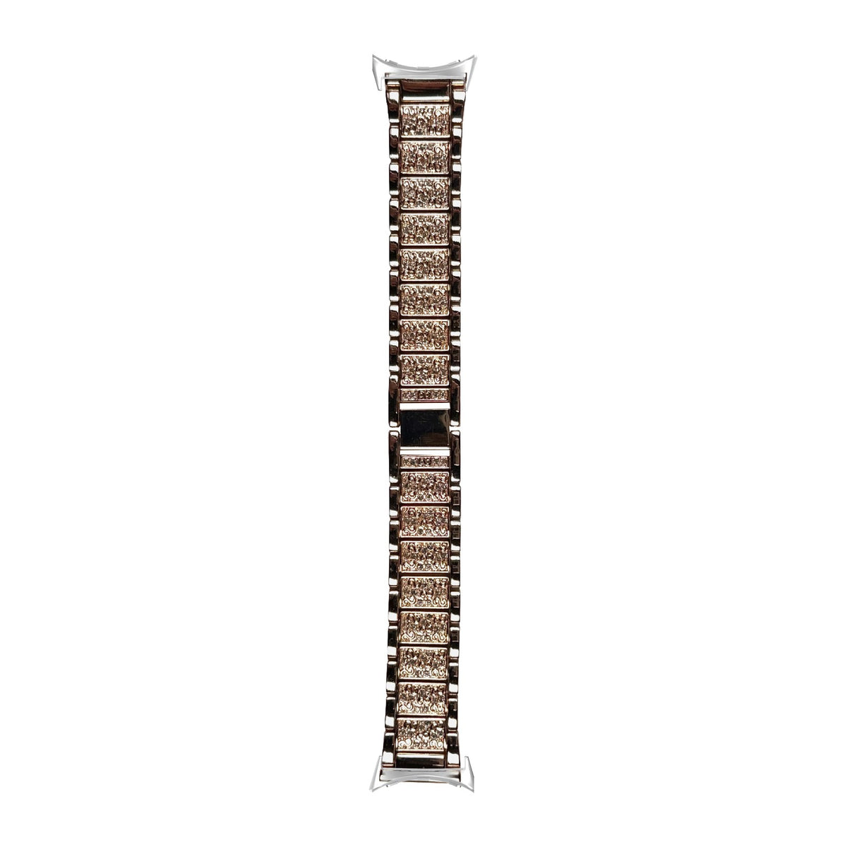 Zirconia Shimmer Bracelet Silver / Rose Gold Silver with Google Pixel Spring Bar Adapters - Wear Any 20mm Strap! for Pixel Watch 1-5 41mm