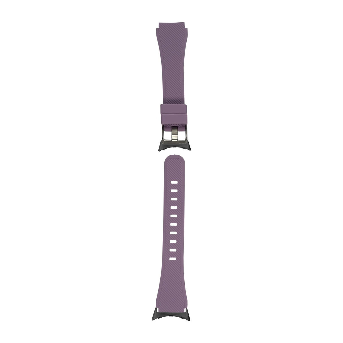 Flexi Silicone Lavender Black with Google Pixel Spring Bar Adapters - Wear Any 20mm Strap! for Pixel Watch 3-5 45mm