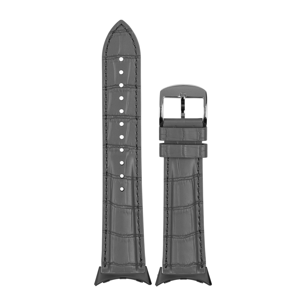 RubberGator Grey with Google Pixel Spring Bar Adapters - Wear Any 20mm Strap! for Pixel Watch 1-5 41mm