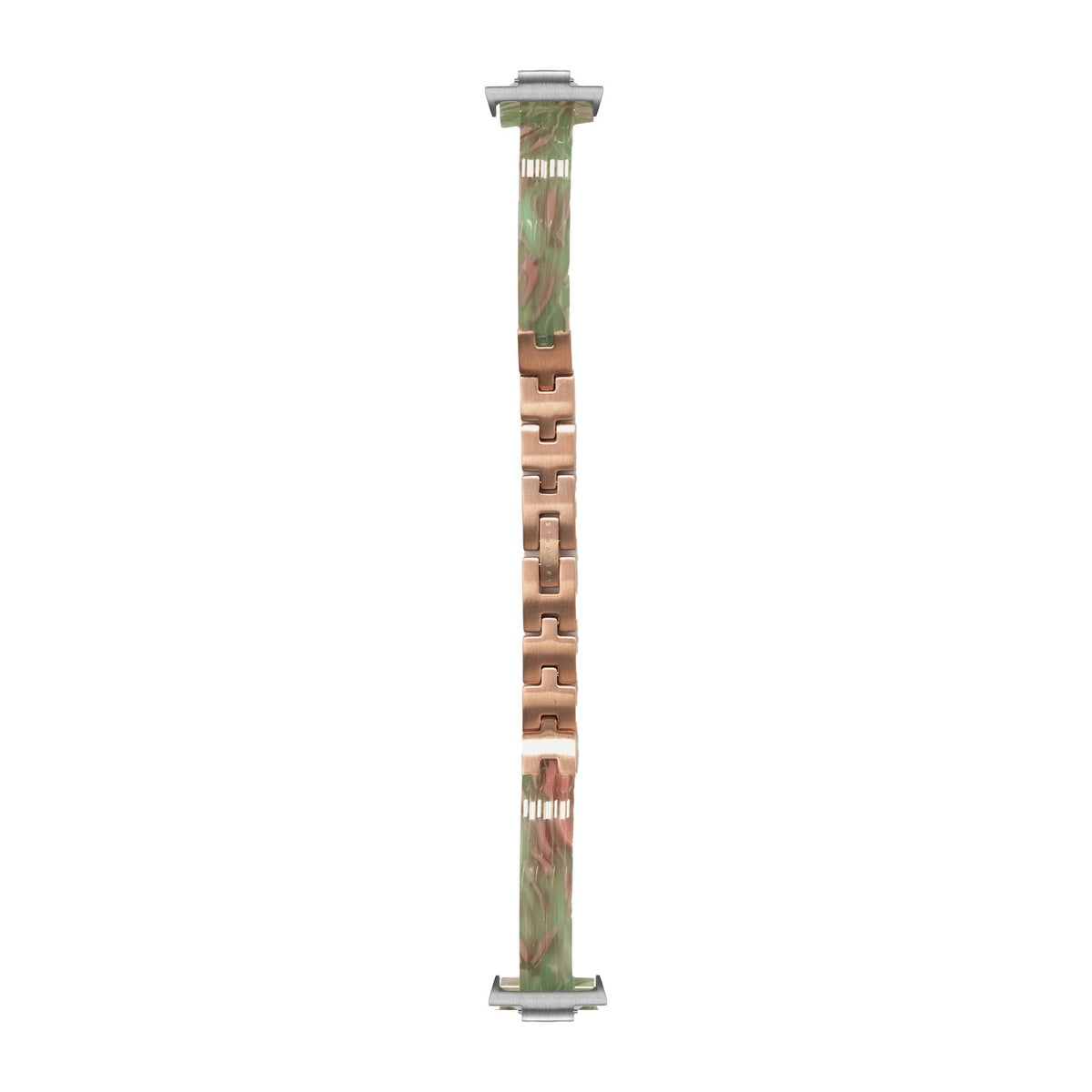 Acetate Bangle - Jade Pearl / Rose Gold Silver with Strap Adapter for Tissot PRX 40