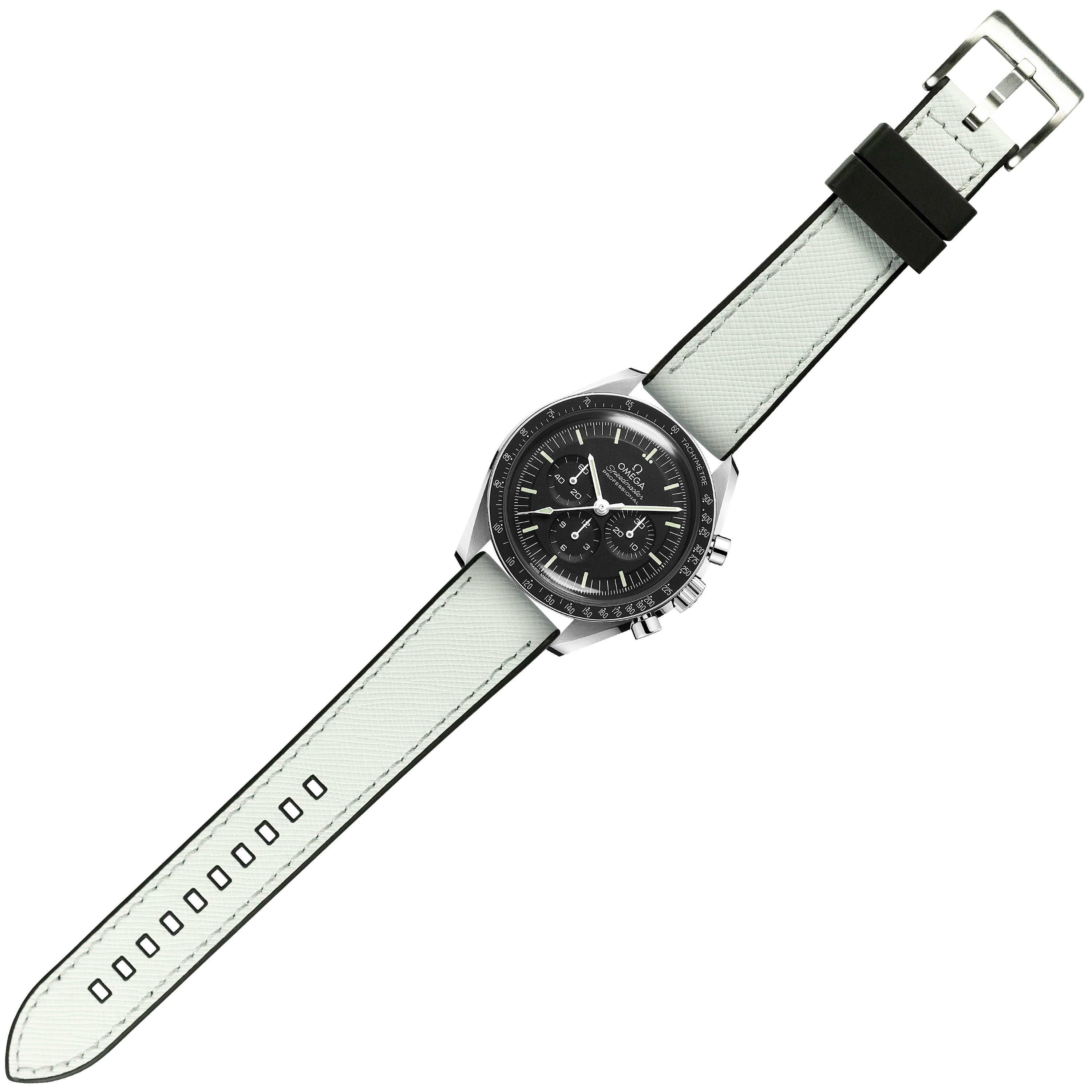 [Tissot Prx 40] Saffiano Leather & FKM Rubber Hybrid