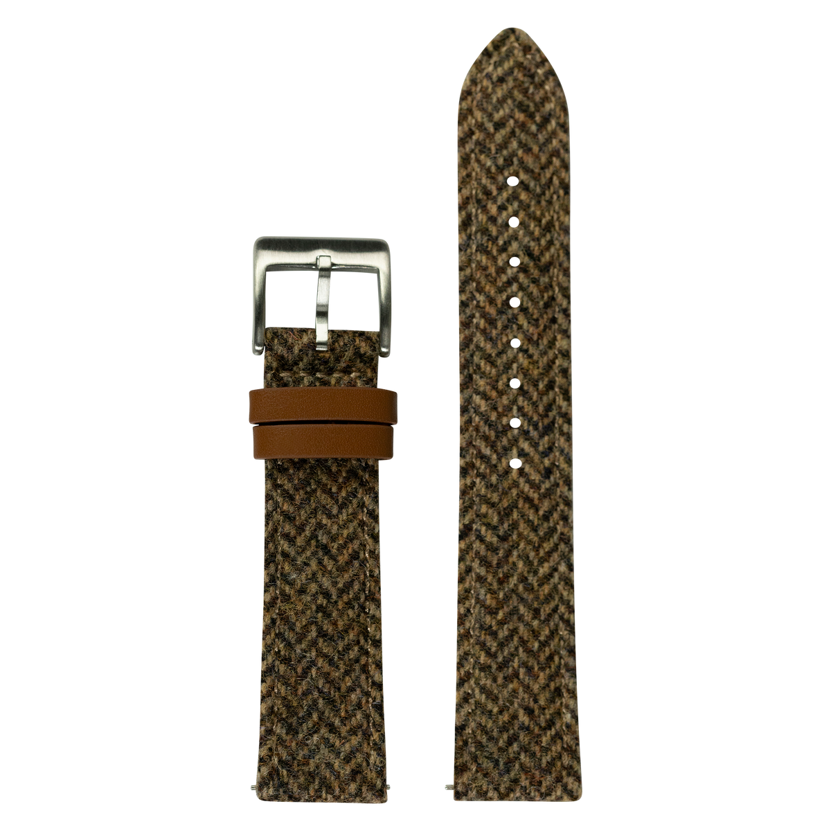 Harris Tweed® Herringbone - Dark Brown for Pixel Watch 3-5 45mm
