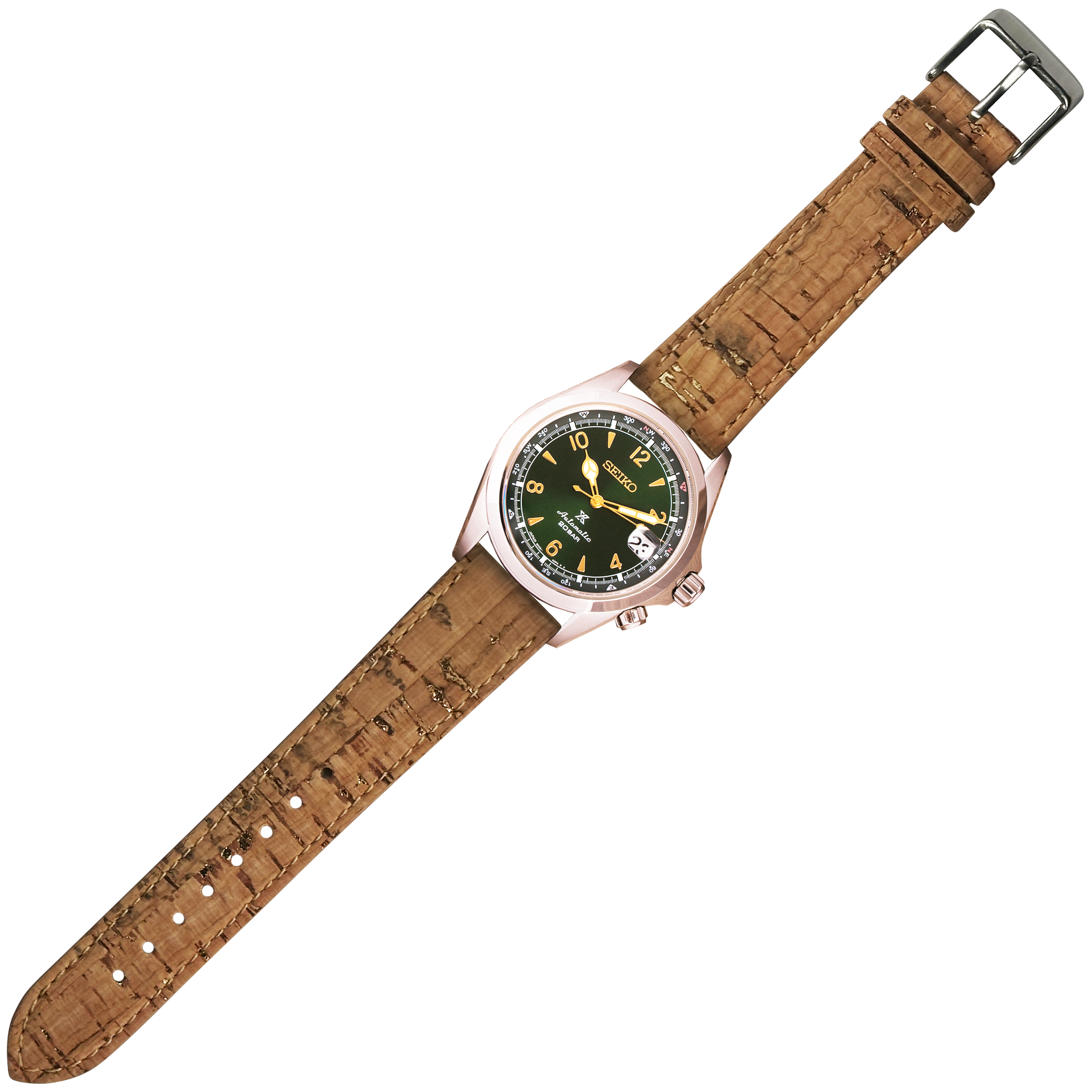 [Tissot Prx 40] Cork Vegan Leather Strap - Brown