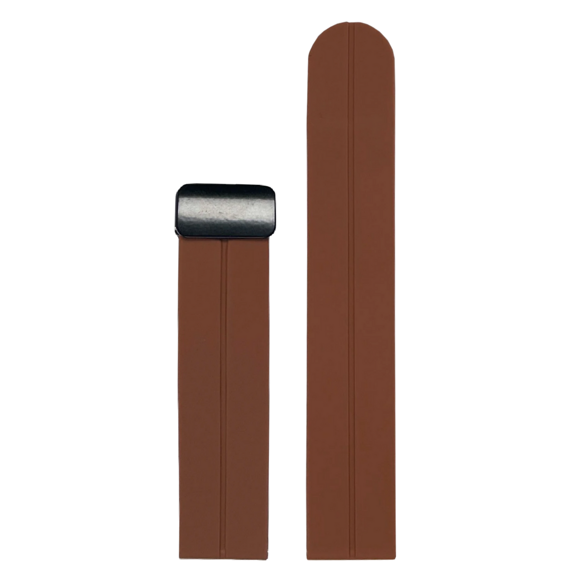 [Quick Release] Silicone with Magnetic Clasp - Brown flat-lay