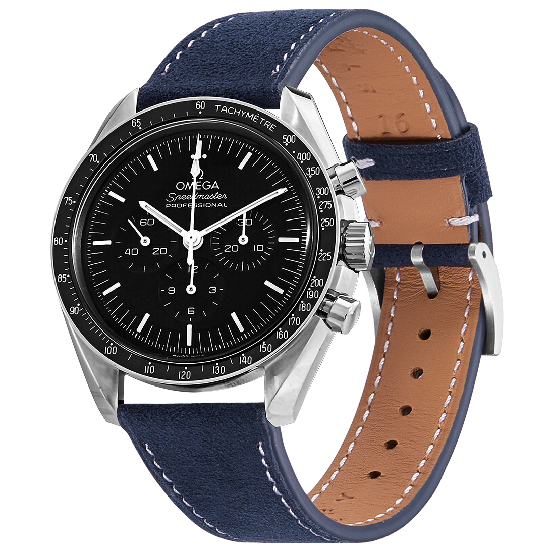[Tissot Prx 40] Alcantara Leather - Navy Blue with White Stitching