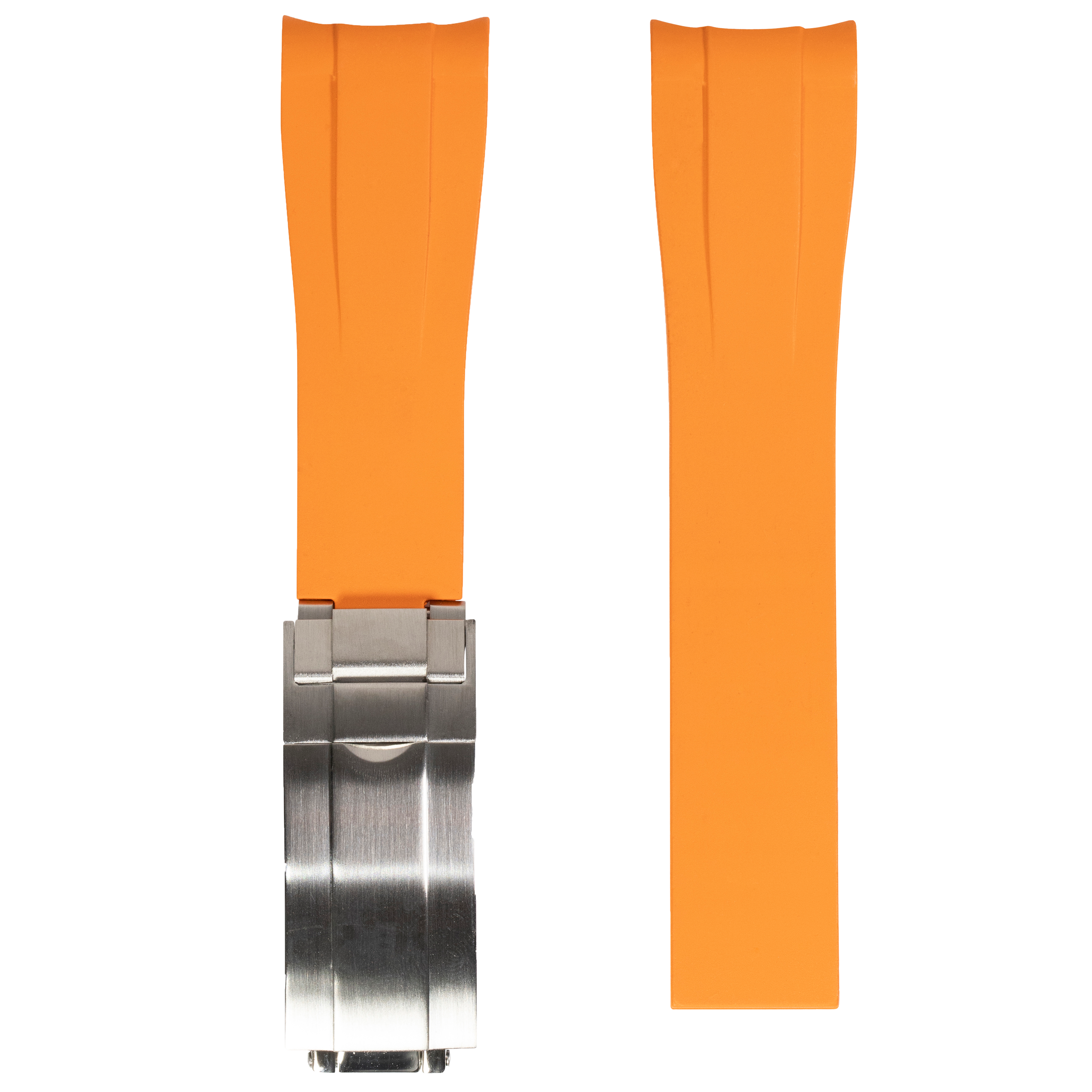 [Rolex Only] Vulcanised Rubber with Oyster Clasp  - Orange