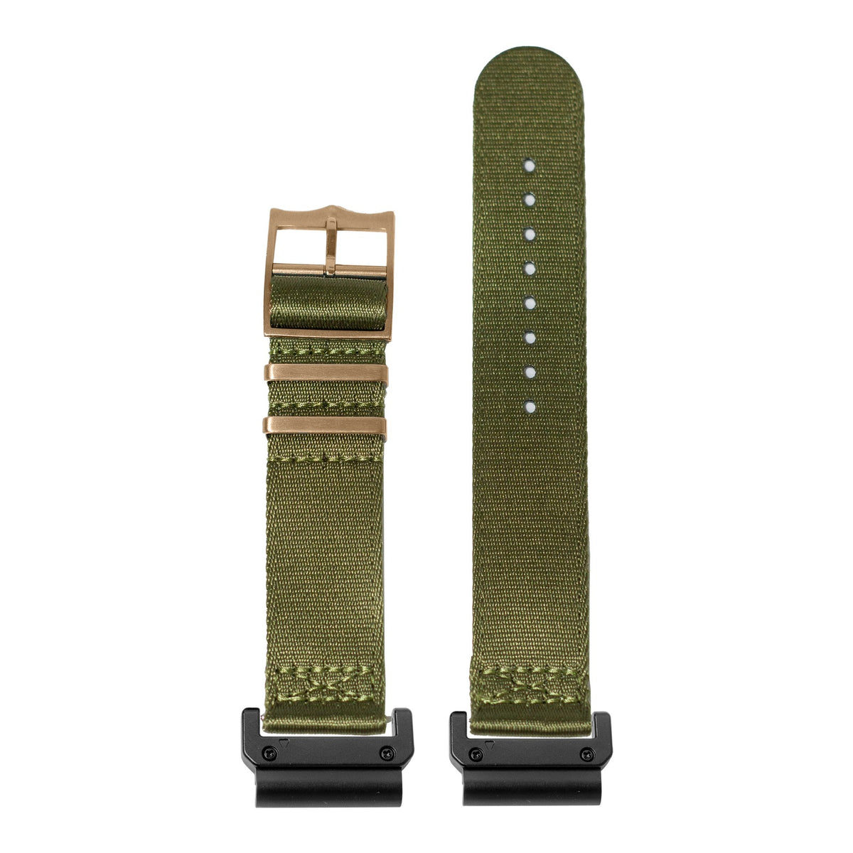 [QuickFit] Ultra Militex - Army Green [Rose Gold Hardware] with Slim Military adapters (Black)