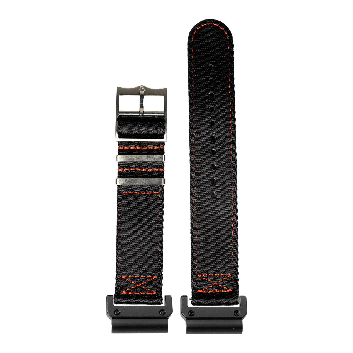 [QuickFit] Ultra Militex - Black / Red Stitching with Slim Military adapters (Black)