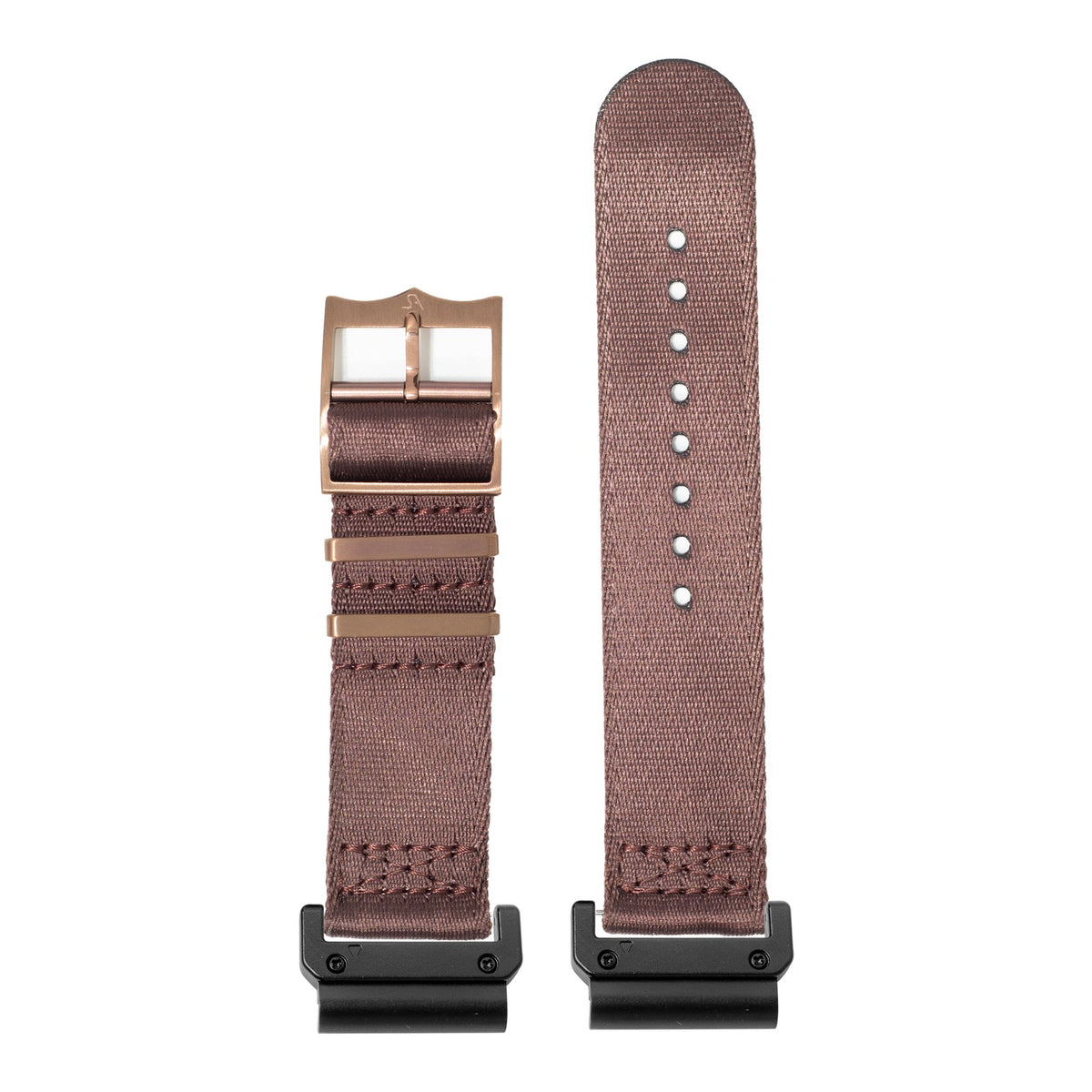 [QuickFit] Ultra Militex - Coffee Brown with Slim Military adapters (Black)