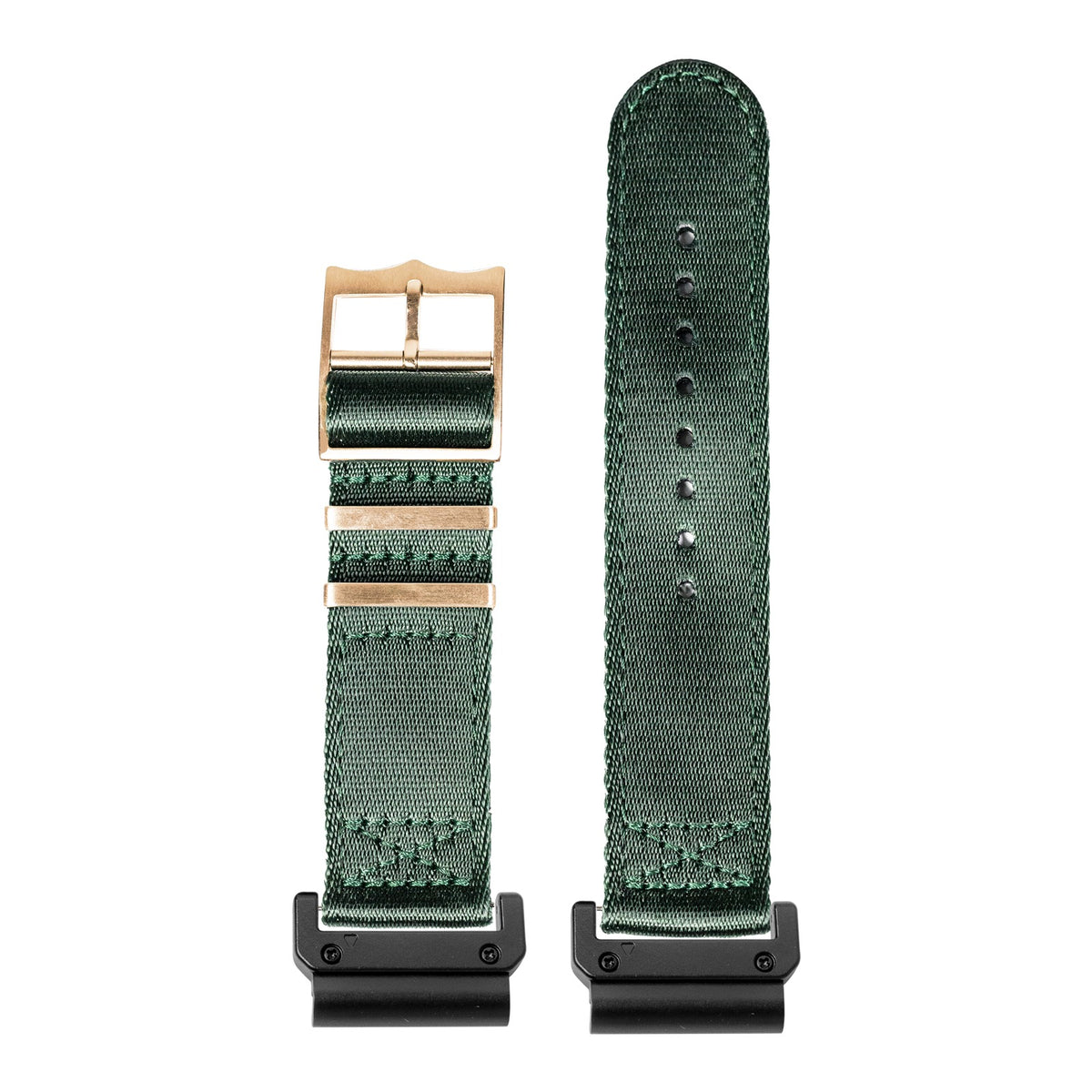 [QuickFit] Ultra Militex - Forest Green [Rose Gold Hardware] with Slim Military adapters (Black)