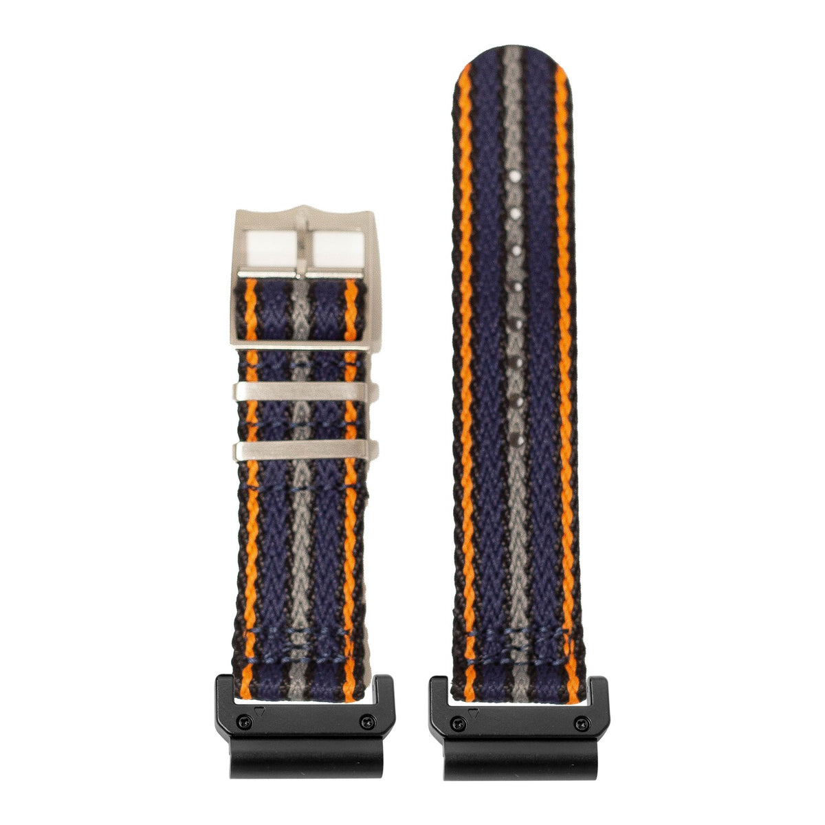 [QuickFit] Sharktooth Militex - Black / Orange / Blue / Grey with Slim Military adapters (Black)