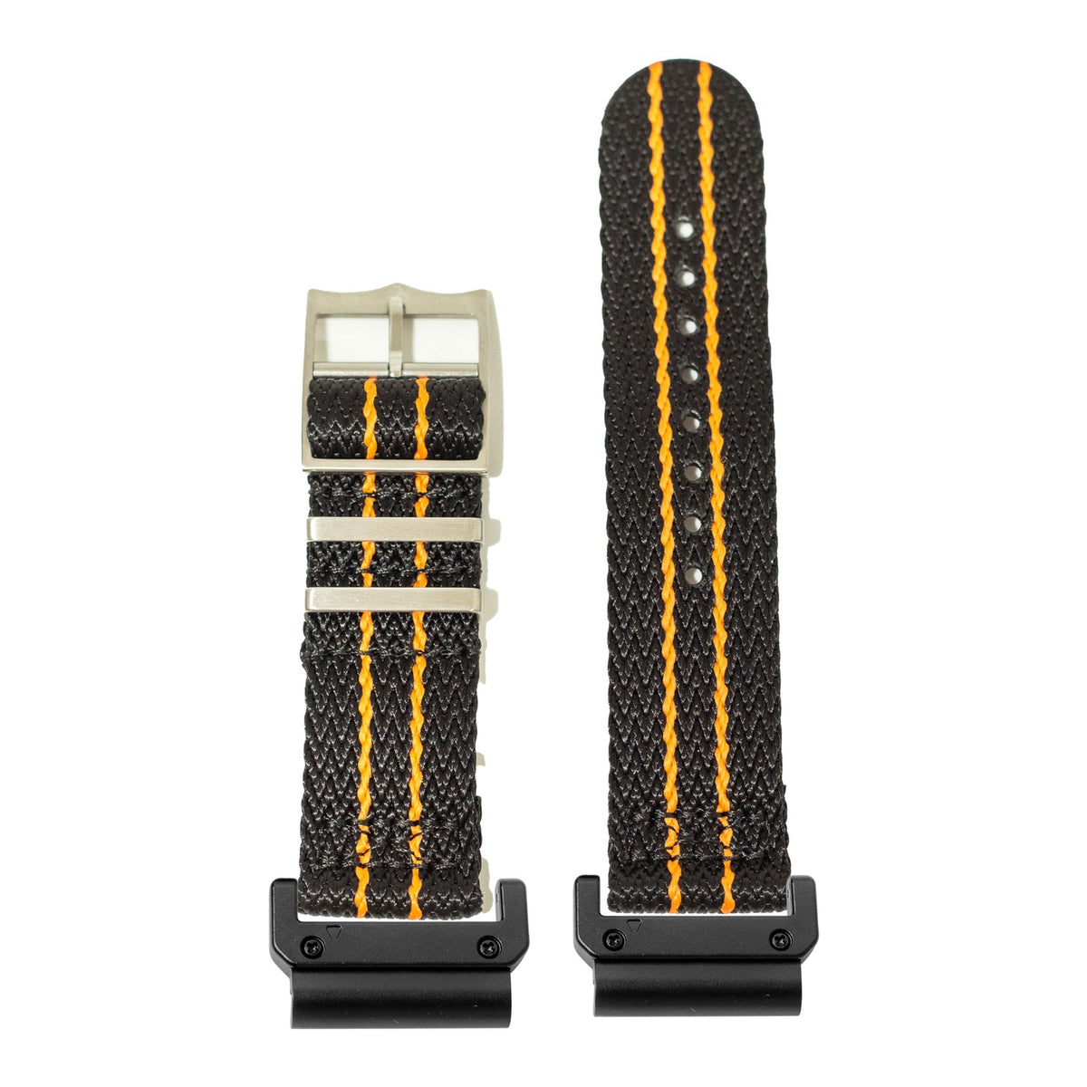 [QuickFit] Sharktooth Militex - Black / Orange with Slim Military adapters (Black)