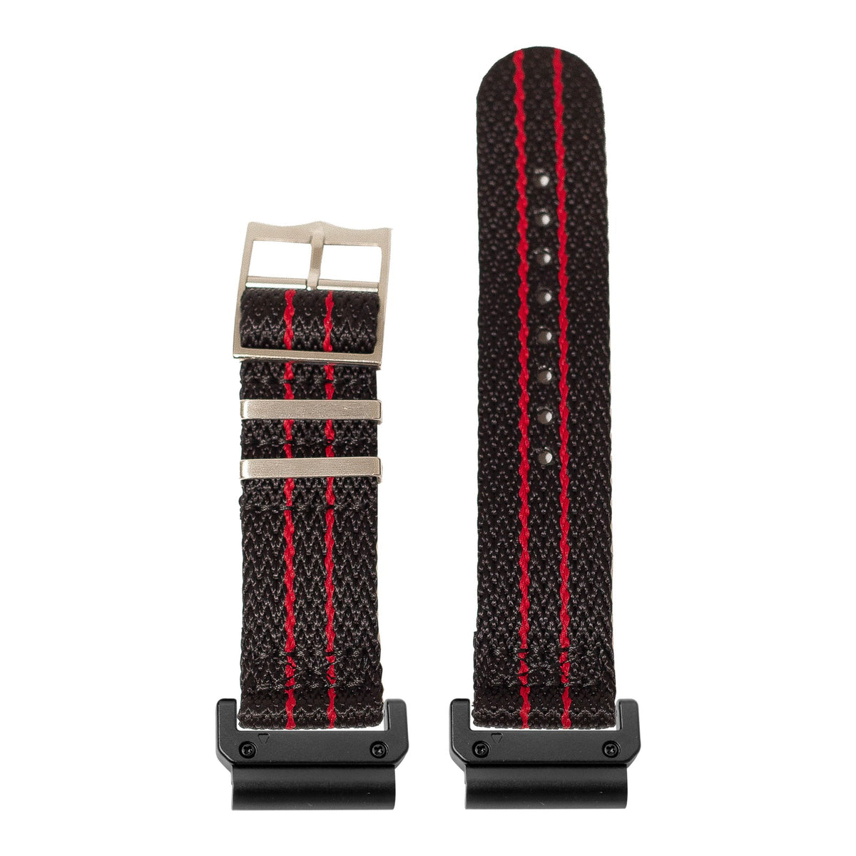 [QuickFit] Sharktooth Militex - Black / Red with Slim Military adapters (Black)