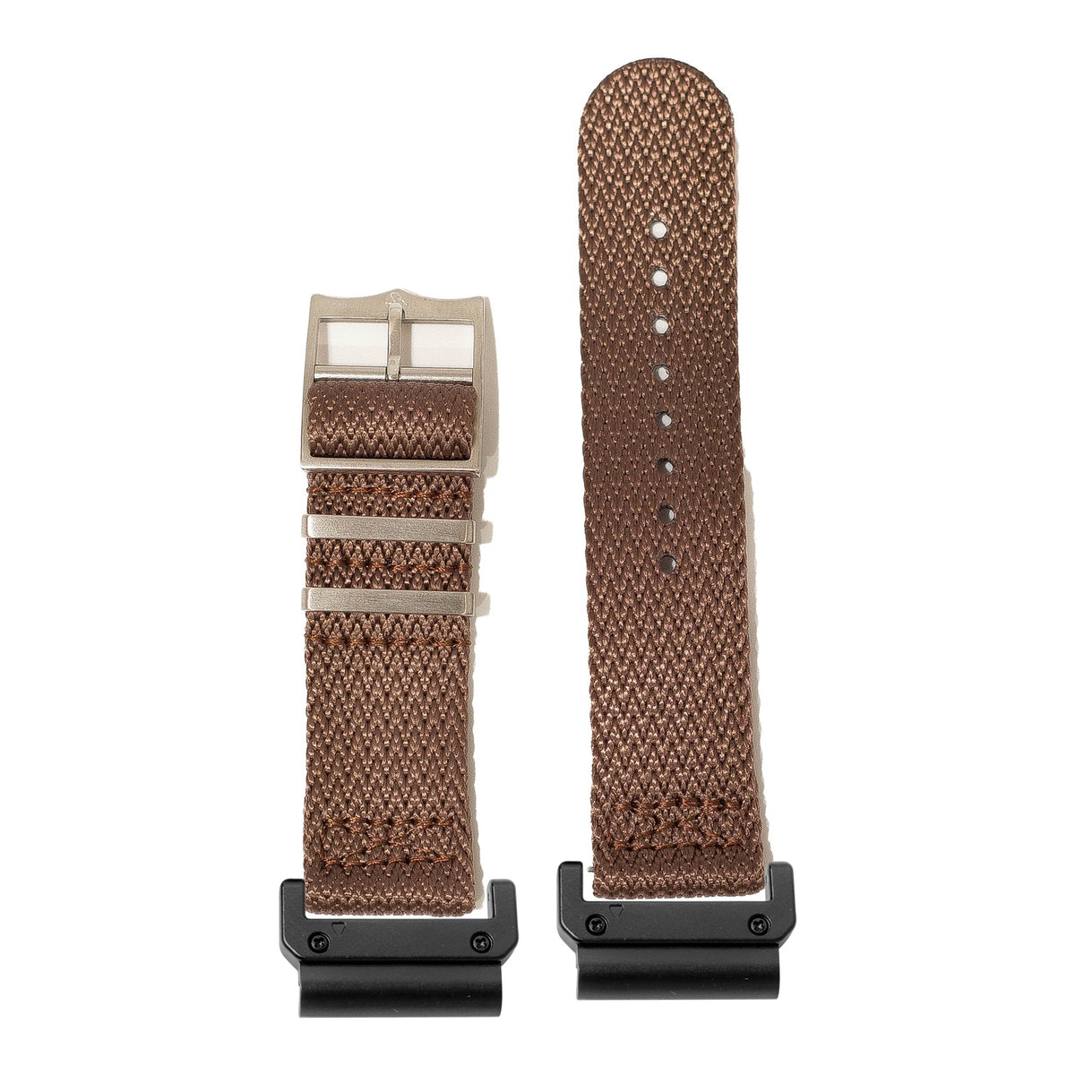 [QuickFit] Sharktooth Militex - Coffee Brown with Slim Military adapters (Black)
