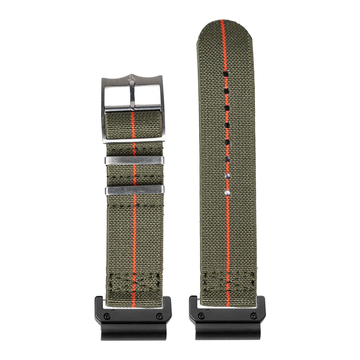 [QuickFit] ElastoFlex - Army Green/Red with Slim Military adapters (Black)