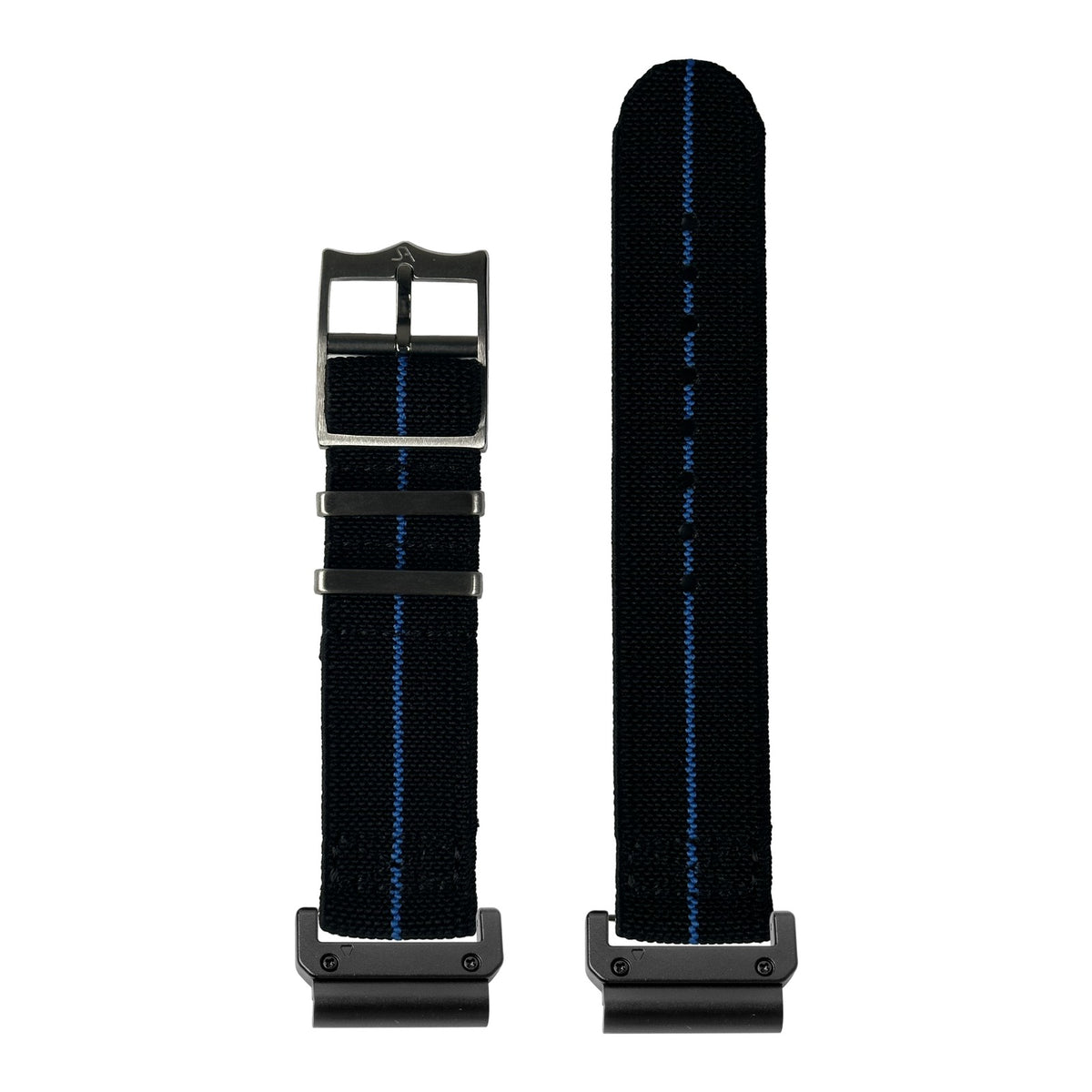 [QuickFit] ElastoFlex - Black/Blue with Slim Military adapters (Black)
