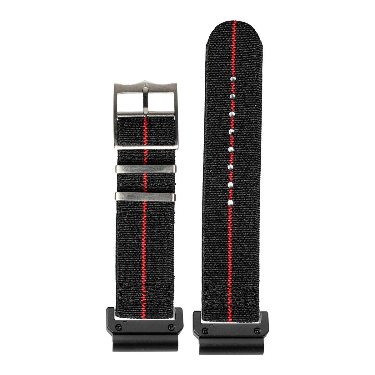 [QuickFit] ElastoFlex - Black/Red with Slim Military adapters (Black)