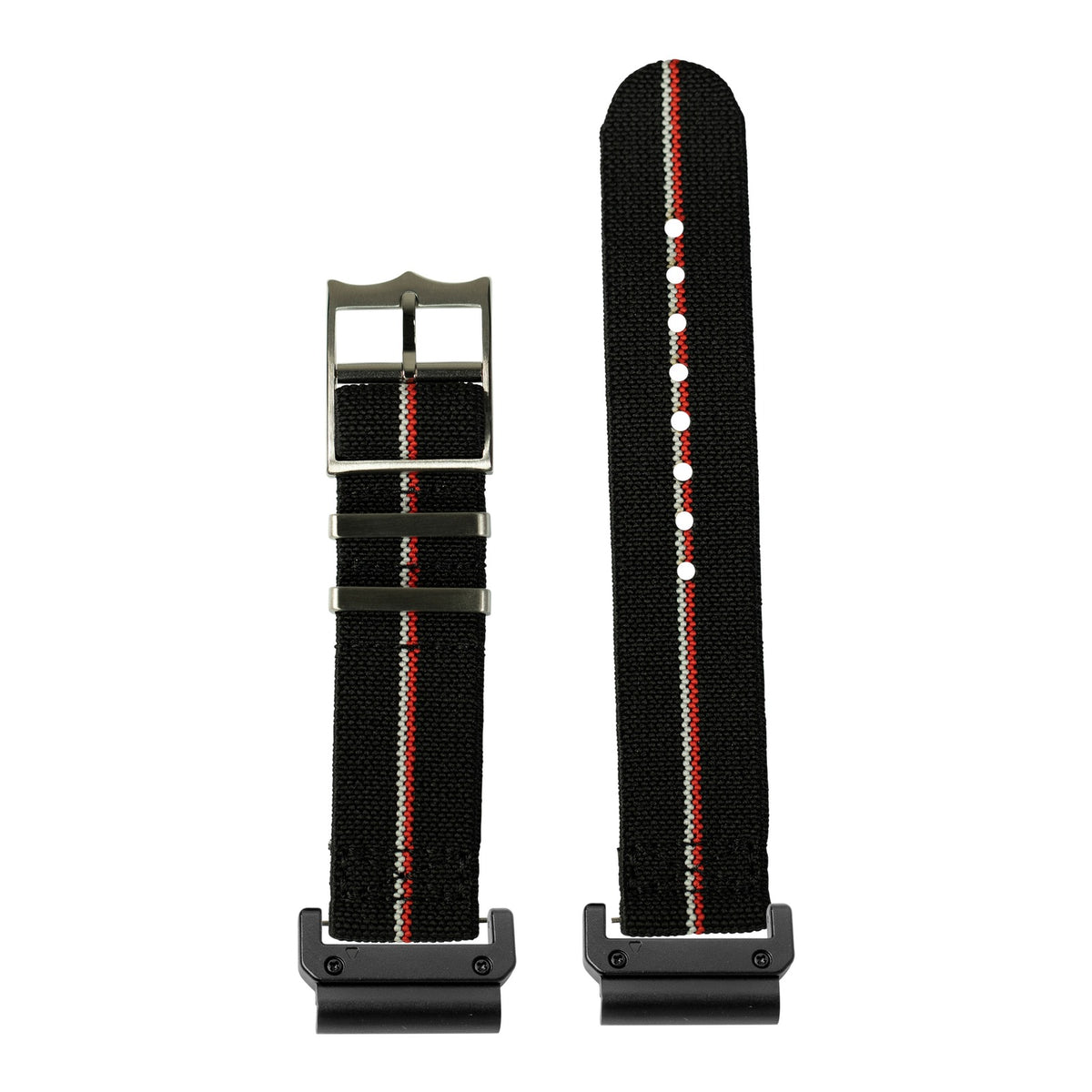[QuickFit] ElastoFlex - Black/Red/White with Slim Military adapters (Black)
