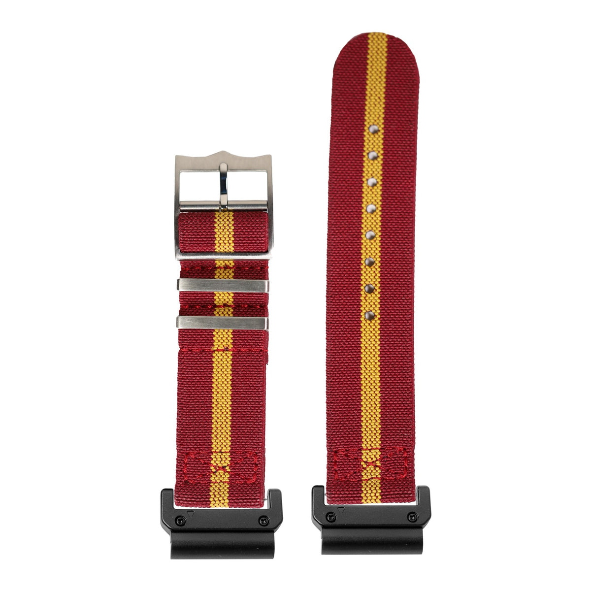[QuickFit] ElastoFlex - Burgundy Red/Yellow with Slim Military adapters (Black)